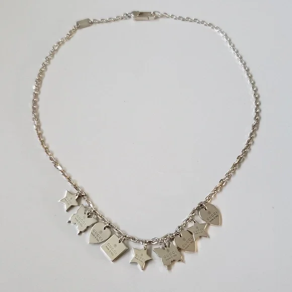 Gucci Sterling Silver Trademark Charm Necklace - Picture 2 of 10